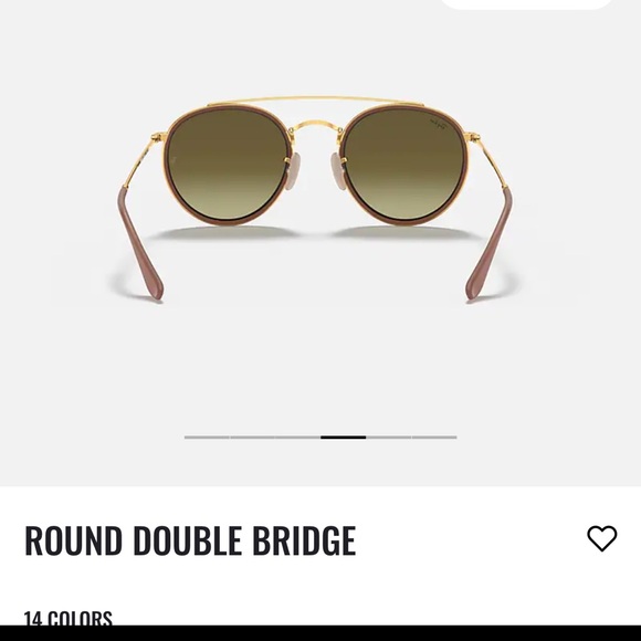 Round double bridge ray ban pink/gold - Picture 7 of 10